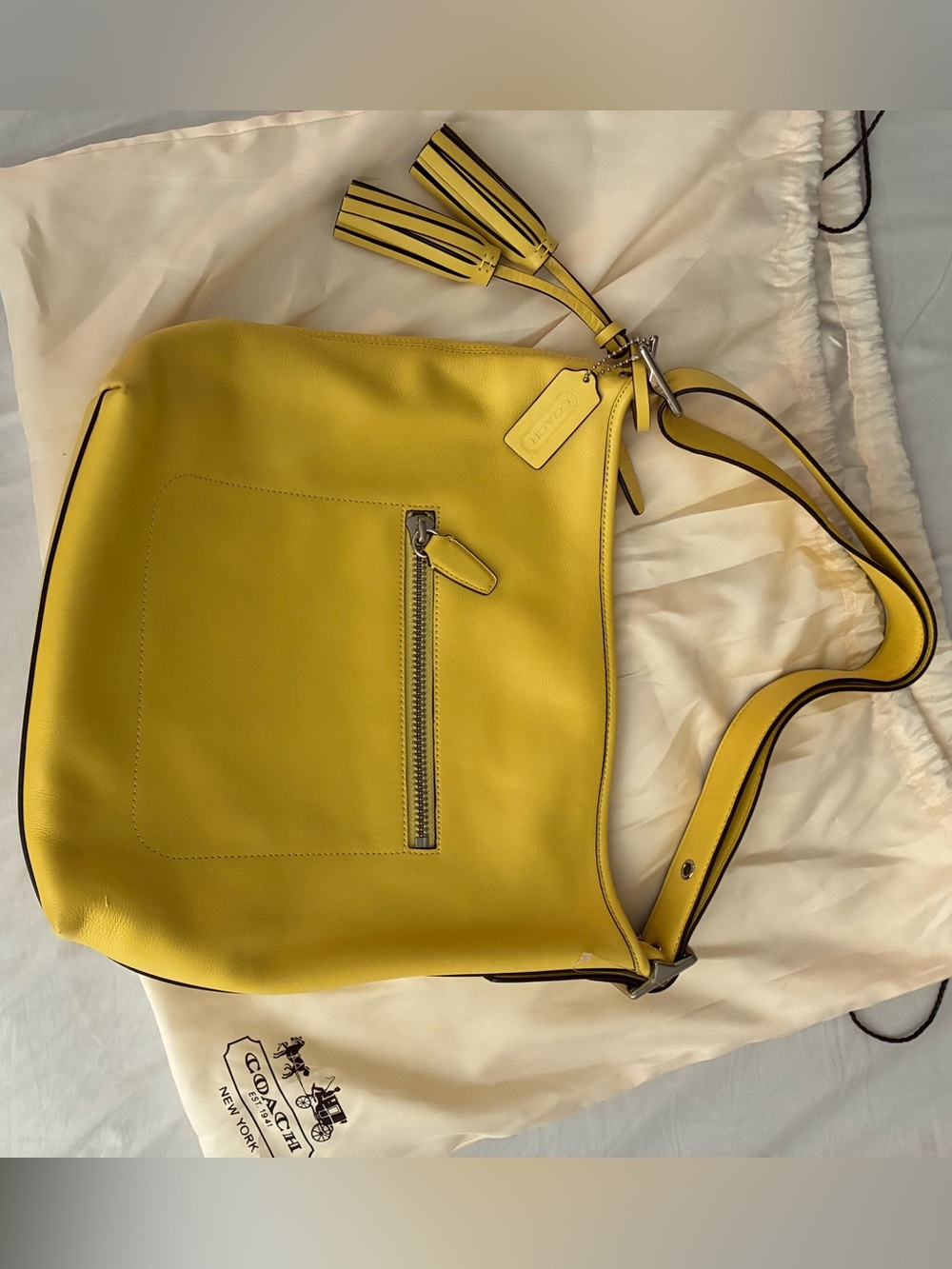 Coach 19889 Legacy Leather Duffle Bag, Yellow
